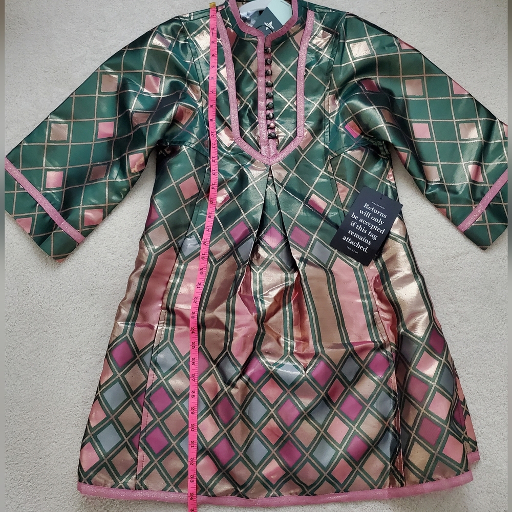 SOLD NWT Tuckernuck Metallic Mosaic Indre Dress szXS - Picture 7 of 15
